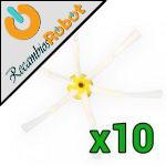 Pack 10 cepillos laterales de 6 aspas para Roomba 500 600 700 800 900