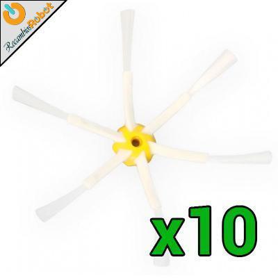 Pack 10 cepillos laterales de 6 aspas para Roomba 500 600 700 800 900