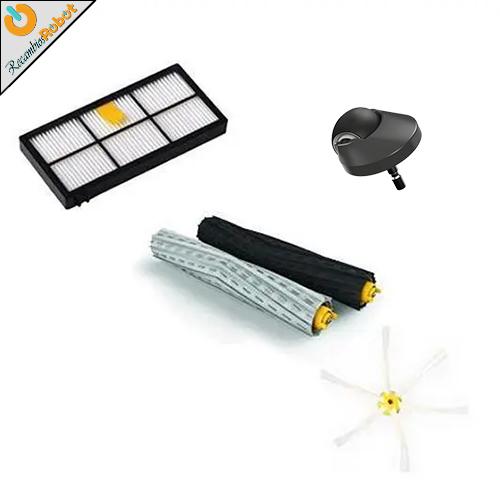 Pack rodillos aeroforce, cepillo, filtro y rueda para Roomba 800 900