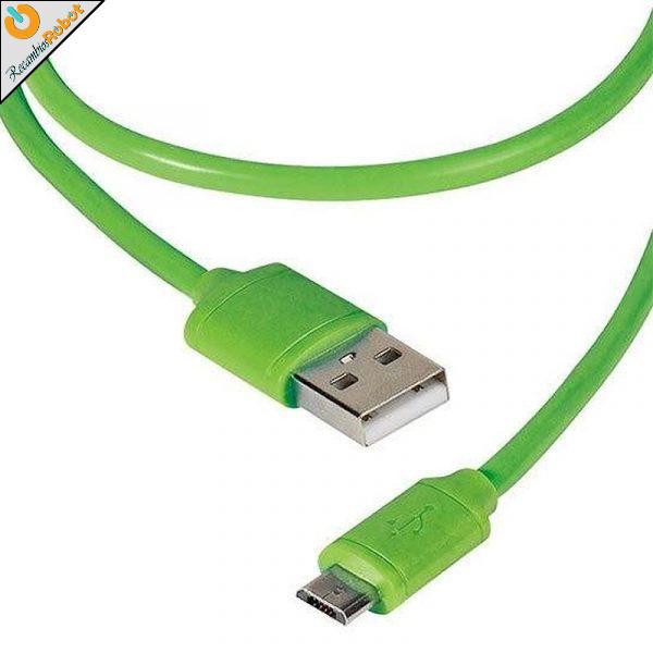 Usb Verde Cable micro USB en color verde de 1m - Recambios Robot