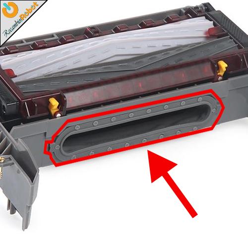 Entrada de suciedad del módulo central de rodillos. Roomba 800 900