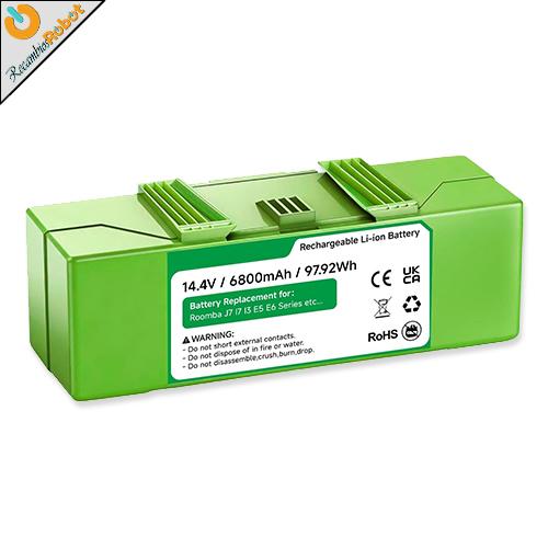 Batería de litio 6800 mAh. Roomba E/I/J