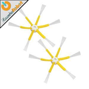 Diseño Vaticano. Pack 2 cepillos lateral 6 aspas Roomba 500 600 700 800 900 - Roomba 500 600 700