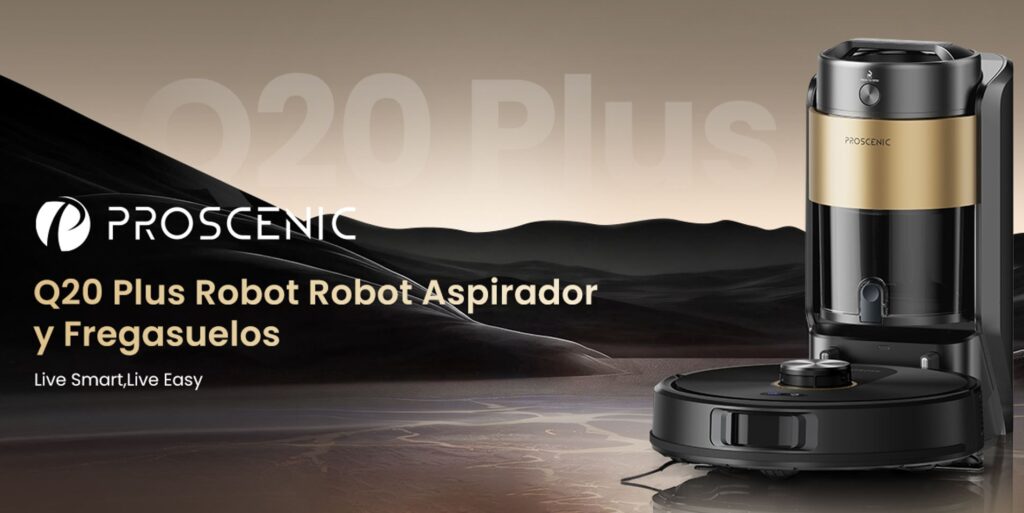 Robot aspirador Proscenic Q20 Plus con base de autovaciado
