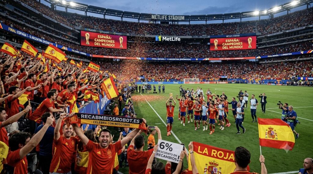 ¡España reina en el mundo! La Roja conquista su segunda estrella y lo celebramos con descuentos en RecambiosRobot